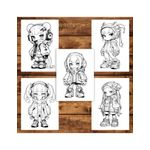 Carti si Birotica - Carti - Carti pentru copii - Carti de colorat - Carte de colorat pentru adulti, 50 de ilustratii Chibi Cyberpunk Girls, 106 pagini, A5 - Infinity.ro
