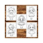 Carti si Birotica - Carti - Carti pentru copii - Carti de colorat - Carte de colorat pentru adulti, 50 de ilustratii Chibi Fairy Girls, 106 pagini, A5 - Infinity.ro