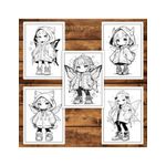 Carti si Birotica - Carti - Carti pentru copii - Carti de colorat - Carte de colorat pentru adulti, 50 de ilustratii Chibi Fairy Girls, 106 pagini, A5 - Infinity.ro
