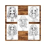 Carti si Birotica - Carti - Carti pentru copii - Carti de colorat - Carte de colorat pentru adulti, 50 de ilustratii Cute Chibi Girls, 106 pagini, A5 - Infinity.ro