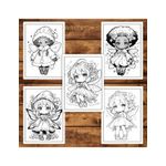 Carti si Birotica - Carti - Carti pentru copii - Carti de colorat - Carte de colorat pentru adulti, 50 de ilustratii Chibi Fairy Girls, 106 pagini, A5 - Infinity.ro