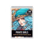 Carti si Birotica - Carti - Carti pentru copii - Carti de colorat - Carte de colorat pentru adulti, 50 de ilustratii Pirate Girls, 106 pagini, A5 - Infinity.ro