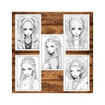Carti si Birotica - Carti - Carti pentru copii - Carti de colorat - Carte de colorat pentru adulti, 50 de ilustratii Sassy Elf Girls - Volumul II, 106 pagini, A5 - Infinity.ro