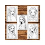 Carti si Birotica - Carti - Carti pentru copii - Carti de colorat - Carte de colorat pentru adulti, 50 de ilustratii Sassy Elf Girls - Volumul II, 106 pagini, A5 - Infinity.ro