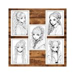 Carti si Birotica - Carti - Carti pentru copii - Carti de colorat - Carte de colorat pentru adulti, 50 de ilustratii Sassy Elf Girls - Volumul II, 106 pagini, A5 - Infinity.ro