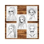 Carti si Birotica - Carti - Carti pentru copii - Carti de colorat - Carte de colorat pentru adulti, 50 de ilustratii Sassy Elf Girls - Volumul I, 106 pagini, A5 - Infinity.ro