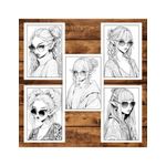 Carti si Birotica - Carti - Carti pentru copii - Carti de colorat - Carte de colorat pentru adulti, 50 de ilustratii Sassy Elf Girls - Volumul I, 106 pagini, A5 - Infinity.ro