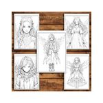 Carti si Birotica - Carti - Carti pentru copii - Carti de colorat - Carte de colorat pentru adulti, 50 de ilustratii, Anime Angel Girls, 106 pagini, A5 - Infinity.ro