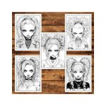 Carti si Birotica - Carti - Carti pentru copii - Carti de colorat - Carte de colorat pentru adulti, 50 de ilustratii, Anime Bad Teens - Volumul I, 106 pagini, A5 - Infinity.ro