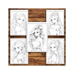Carti si Birotica - Carti - Carti pentru copii - Carti de colorat - Carte de colorat pentru adulti, 50 de ilustratii, Anime Barbie Girls - Volumul I, 106 pagini, A5 - Infinity.ro