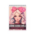 Carti si Birotica - Carti - Carti pentru copii - Carti de colorat - Carte de colorat pentru adulti, 50 de ilustratii, Anime Barbie Girls - Volumul I, 106 pagini, A5 - Infinity.ro