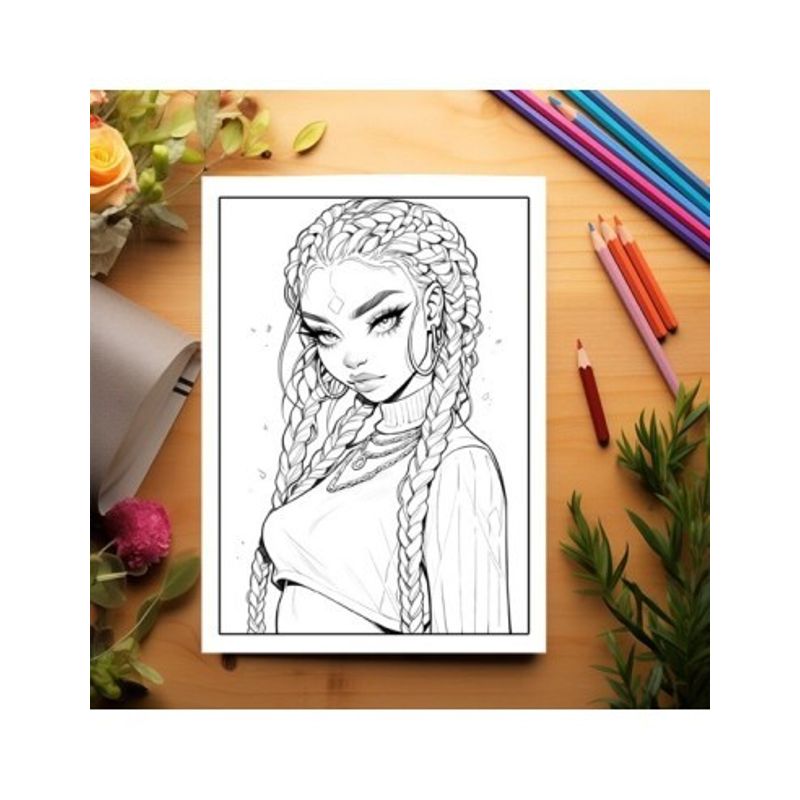 Carti si Birotica - Carti - Carti pentru copii - Carti de colorat - Carte de colorat pentru adulti, 50 de ilustratii, Anime Bad Teens - Volumul II, 106 pagini, A5 - Infinity.ro