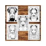Carti si Birotica - Carti - Carti pentru copii - Carti de colorat - Carte de colorat pentru adulti, 50 de ilustratii, Anime Bad Teens - Volumul II, 106 pagini, A5 - Infinity.ro