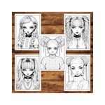 Carti si Birotica - Carti - Carti pentru copii - Carti de colorat - Carte de colorat pentru adulti, 50 de ilustratii, Anime Bad Teens - Volumul II, 106 pagini, A5 - Infinity.ro
