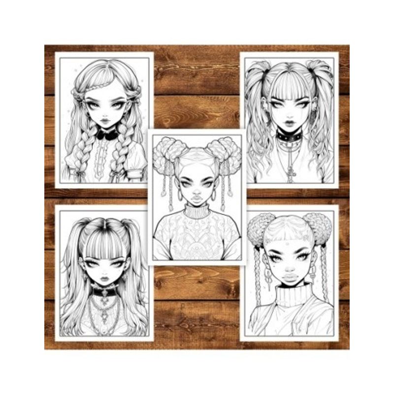 Carti si Birotica - Carti - Carti pentru copii - Carti de colorat - Carte de colorat pentru adulti, 50 de ilustratii, Anime Bad Teens - Volumul II, 106 pagini, A5 - Infinity.ro