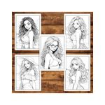 Carti si Birotica - Carti - Carti pentru copii - Carti de colorat - Carte de colorat pentru adulti, 50 de ilustratii, Anime Beach Girls, 106 pagini, A5 - Infinity.ro
