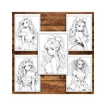 Carti si Birotica - Carti - Carti pentru copii - Carti de colorat - Carte de colorat pentru adulti, 50 de ilustratii, Anime Barbie Girls - Volumul II, 106 pagini, A5 - Infinity.ro