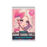 Carti si Birotica - Carti - Carti pentru copii - Carti de colorat - Carte de colorat pentru adulti, 50 de ilustratii, Anime Barbie Girls - Volumul II, 106 pagini, A5 - Infinity.ro