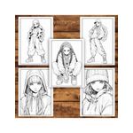 Carti si Birotica - Carti - Carti pentru copii - Carti de colorat - Carte de colorat pentru adulti, 50 de ilustratii, Anime Bling Girls, 106 pagini, A5 - Infinity.ro