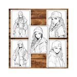 Carti si Birotica - Carti - Carti pentru copii - Carti de colorat - Carte de colorat pentru adulti, 50 de ilustratii, Anime Bling Girls, 106 pagini, A5 - Infinity.ro