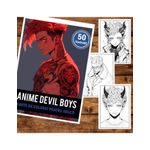 Carti si Birotica - Carti - Carti pentru copii - Carti de colorat - Carte de colorat pentru adulti, 50 de ilustratii, Anime Devil Boys, 106 pagini, A5 - Infinity.ro