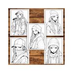 Carti si Birotica - Carti - Carti pentru copii - Carti de colorat - Carte de colorat pentru adulti, 50 de ilustratii, Anime Bling Girls, 106 pagini, A5 - Infinity.ro