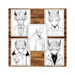 Carti si Birotica - Carti - Carti pentru copii - Carti de colorat - Carte de colorat pentru adulti, 50 de ilustratii, Anime Devil Boys, 106 pagini, A5 - Infinity.ro