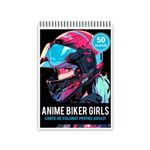 Carti si Birotica - Carti - Carti pentru copii - Carti de colorat - Carte de colorat pentru adulti, 50 de ilustratii, Anime Biker Girls, 106 pagini, A5 - Infinity.ro