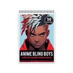 Carti si Birotica - Carti - Carti pentru copii - Carti de colorat - Carte de colorat pentru adulti, 50 de ilustratii, Anime Bling Boys, 106 pagini, A5 - Infinity.ro