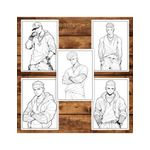 Carti si Birotica - Carti - Carti pentru copii - Carti de colorat - Carte de colorat pentru adulti, 50 de ilustratii, Anime Bling Boys, 106 pagini, A5 - Infinity.ro