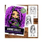 Carti si Birotica - Carti - Carti pentru copii - Carti de colorat - Carte de colorat pentru adulti, 50 de ilustratii, Anime Dolls - Volumul II, 106 pagini, A5 - Infinity.ro