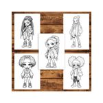 Carti si Birotica - Carti - Carti pentru copii - Carti de colorat - Carte de colorat pentru adulti, 50 de ilustratii, Anime Dolls - Volumul II, 106 pagini, A5 - Infinity.ro