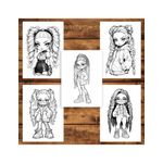 Carti si Birotica - Carti - Carti pentru copii - Carti de colorat - Carte de colorat pentru adulti, 50 de ilustratii, Anime Dolls - Volumul II, 106 pagini, A5 - Infinity.ro