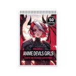 Carti si Birotica - Carti - Carti pentru copii - Carti de colorat - Carte de colorat pentru adulti, 50 de ilustratii, Anime Devil Girls, 106 pagini, A5 - Infinity.ro