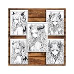 Carti si Birotica - Carti - Carti pentru copii - Carti de colorat - Carte de colorat pentru adulti, 50 de ilustratii, Anime Devil Girls, 106 pagini, A5 - Infinity.ro