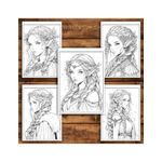 Carti si Birotica - Carti - Carti pentru copii - Carti de colorat - Carte de colorat pentru adulti, 50 de ilustratii, Anime Elves Girls, 106 pagini, A5 - Infinity.ro