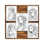 Carti si Birotica - Carti - Carti pentru copii - Carti de colorat - Carte de colorat pentru adulti, 50 de ilustratii, Anime Elves Girls, 106 pagini, A5 - Infinity.ro