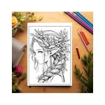 Carti si Birotica - Carti - Carti pentru copii - Carti de colorat - Carte de colorat pentru adulti, 50 de ilustratii, Anime Elves Girls, 106 pagini, A5 - Infinity.ro
