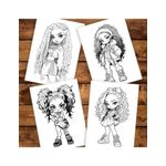 Carti si Birotica - Carti - Carti pentru copii - Carti de colorat - Carte de colorat pentru adulti, 50 de ilustratii, Anime Dolls - Volumul I, 106 pagini, A5 - Infinity.ro