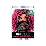 Carti si Birotica - Carti - Carti pentru copii - Carti de colorat - Carte de colorat pentru adulti, 50 de ilustratii, Anime Dolls - Volumul I, 106 pagini, A5 - Infinity.ro