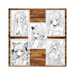 Carti si Birotica - Carti - Carti pentru copii - Carti de colorat - Carte de colorat pentru adulti, 50 de ilustratii, Anime Fairies - Volumul I, 106 pagini, A5 - Infinity.ro