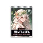 Carti si Birotica - Carti - Carti pentru copii - Carti de colorat - Carte de colorat pentru adulti, 50 de ilustratii, Anime Fairies - Volumul II, 106 pagini, A5 - Infinity.ro