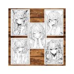 Carti si Birotica - Carti - Carti pentru copii - Carti de colorat - Carte de colorat pentru adulti, 50 de ilustratii, Anime Fairies - Volumul II, 106 pagini, A5 - Infinity.ro