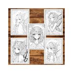 Carti si Birotica - Carti - Carti pentru copii - Carti de colorat - Carte de colorat pentru adulti, 50 de ilustratii, Anime Fairies - Volumul II, 106 pagini, A5 - Infinity.ro