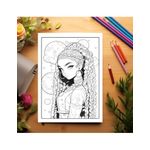 Carti si Birotica - Carti - Carti pentru copii - Carti de colorat - Carte de colorat pentru adulti, 50 de ilustratii, Anime Galaxy Girls, 106 pagini, A5 - Infinity.ro