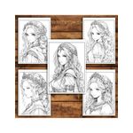 Carti si Birotica - Carti - Carti pentru copii - Carti de colorat - Carte de colorat pentru adulti, 50 de ilustratii, Anime Princesses - Volumul II, 106 pagini, A5 - Infinity.ro