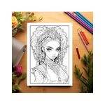 Carti si Birotica - Carti - Carti pentru copii - Carti de colorat - Carte de colorat pentru adulti, 50 de ilustratii, Anime Kings Queens 106 pagini, A5 - Infinity.ro
