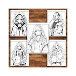 Carti si Birotica - Carti - Carti pentru copii - Carti de colorat - Carte de colorat pentru adulti, 50 de ilustratii, Anime Punk Girls, 106 pagini, A5 - Infinity.ro