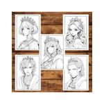 Carti si Birotica - Carti - Carti pentru copii - Carti de colorat - Carte de colorat pentru adulti, 50 de ilustratii, Anime Kings Queens 106 pagini, A5 - Infinity.ro