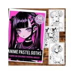 Carti si Birotica - Carti - Carti pentru copii - Carti de colorat - Carte de colorat pentru adulti, 50 de ilustratii, Anime Pastel Goth Girls, 106 pagini, A5 - Infinity.ro